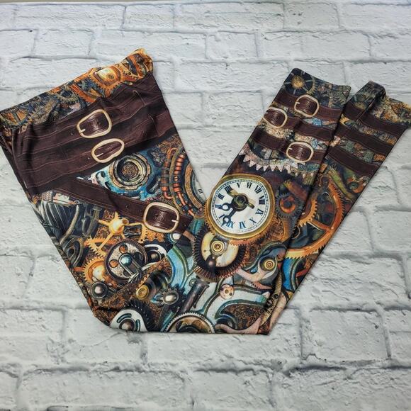 Steampunk Leggings Juniors size Large - Picture 1 of 4
